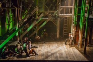 The siege of Harfluer on stage at the Folger Theatre. Photo by Teresa Wood.
