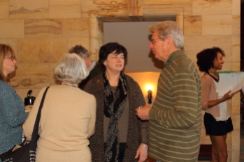Folger Director of Public Programs Janet Griffin with guests.