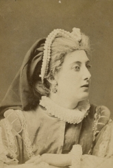 Mrs. Rousby in Tom Taylor's play, "Twixt axe and crown", as Princess Elizabeth. 1870.
